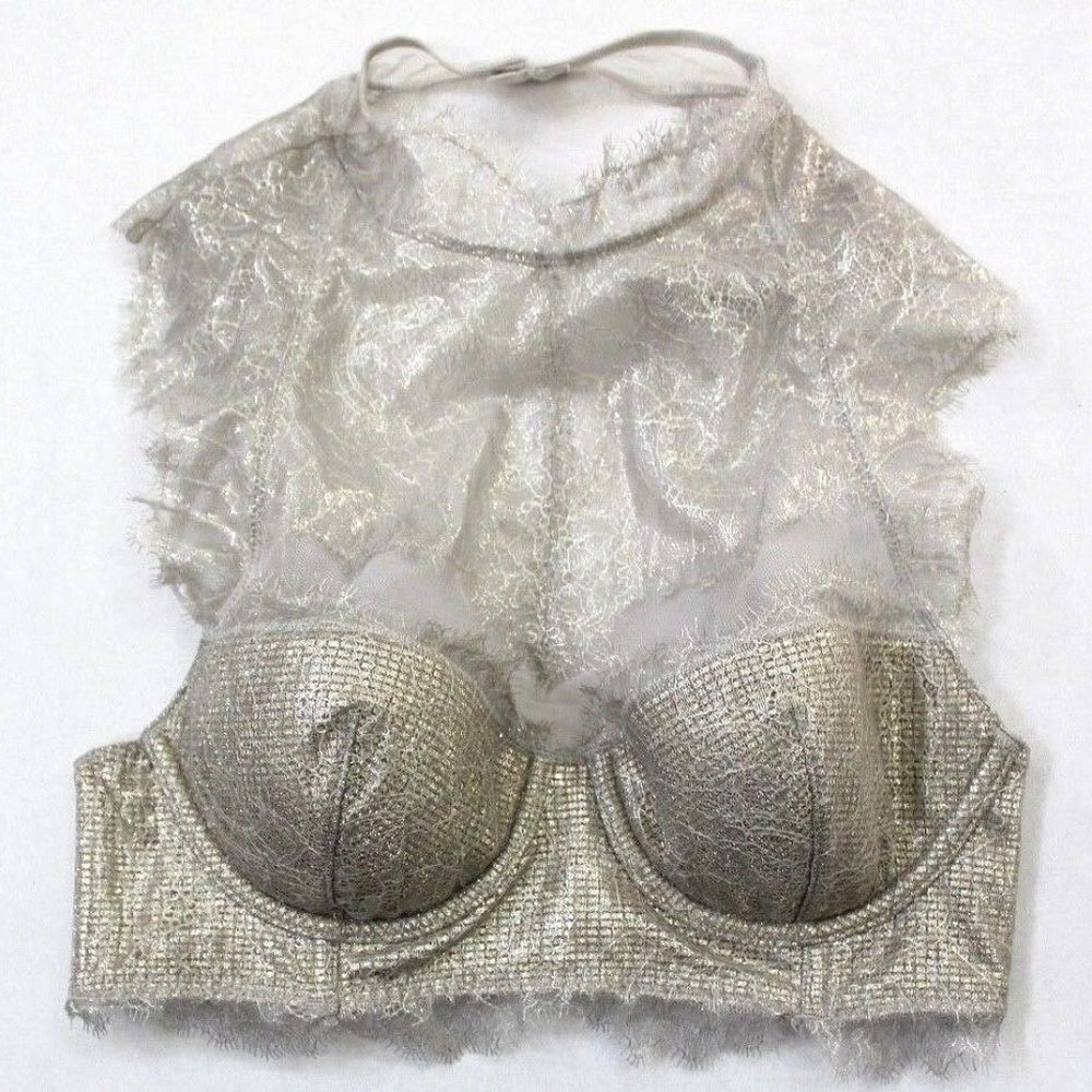Victoria's Secret Chantilly Lace Sheer Mesh Lightly Lined High-neck Bra